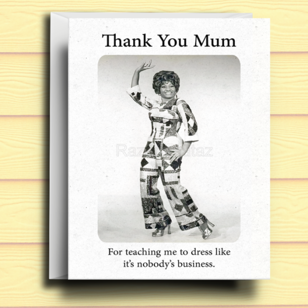 Black Mother's Day Card - Dress Like Mum